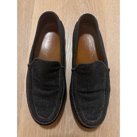 J.P. Tod’s Vintage Driving Loafer Charcoal Gray Classic Size 7 Flat - Picture 2 of 8